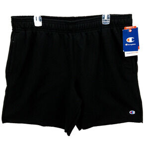 Champion Authentic Athleticwear Shorts Men's 2XL Black Gym Shorts Elastic Waist
